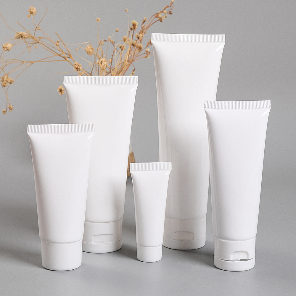 50ml 100ml Cosmetic empty plastic squeeze soft tube with screw or flip lid