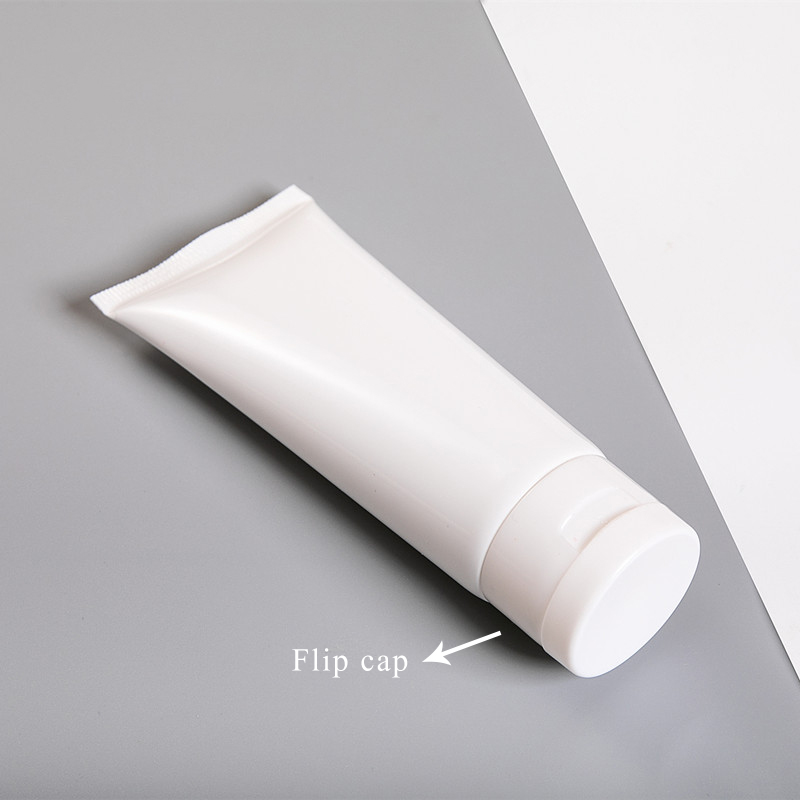 50ml 100ml Cosmetic empty plastic squeeze soft tube with screw or flip lid