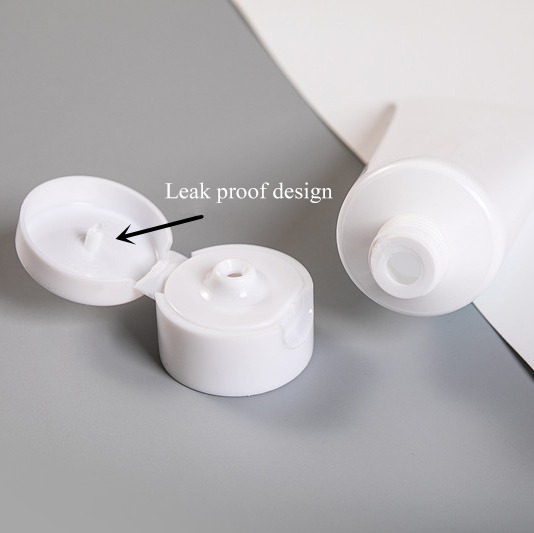 50ml 100ml Cosmetic empty plastic squeeze soft tube with screw or flip lid