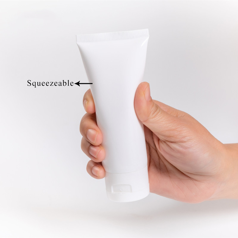 50ml 100ml Cosmetic empty plastic squeeze soft tube with screw or flip lid