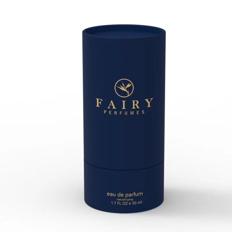 50ml 100ml Empty high quality cylinder transparent OEM glass perfume bottle with gift box pump sprayer