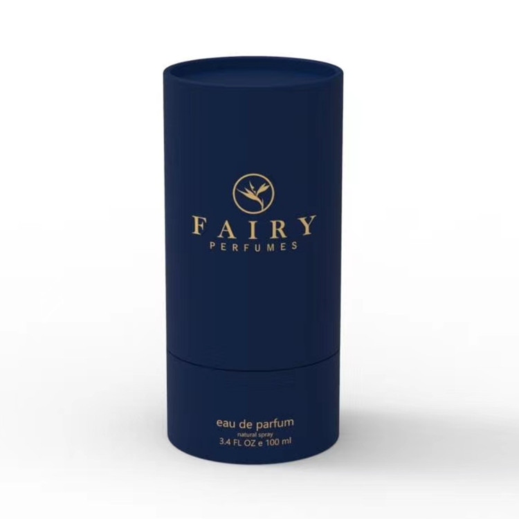 50ml 100ml Empty high quality cylinder transparent OEM glass perfume bottle with gift box pump sprayer