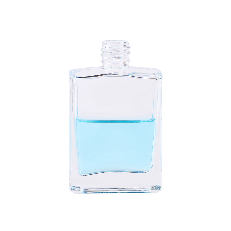 50ml 100ml Flat square Rectangle Luxury Glass Dropper Bottles with shiny gold collar for Serum Essential oil