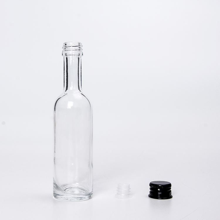 50ml 100ml Small Glass Bottle For Wine Liquor Mini Glass Sake Bottle With Metal Lid