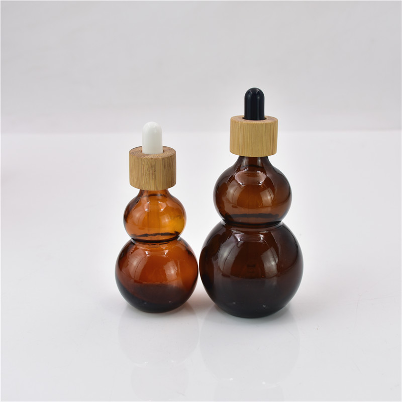 50ml 100ml Unique shape glass bottle essential oil dropper bottle for e liquid beard oil
