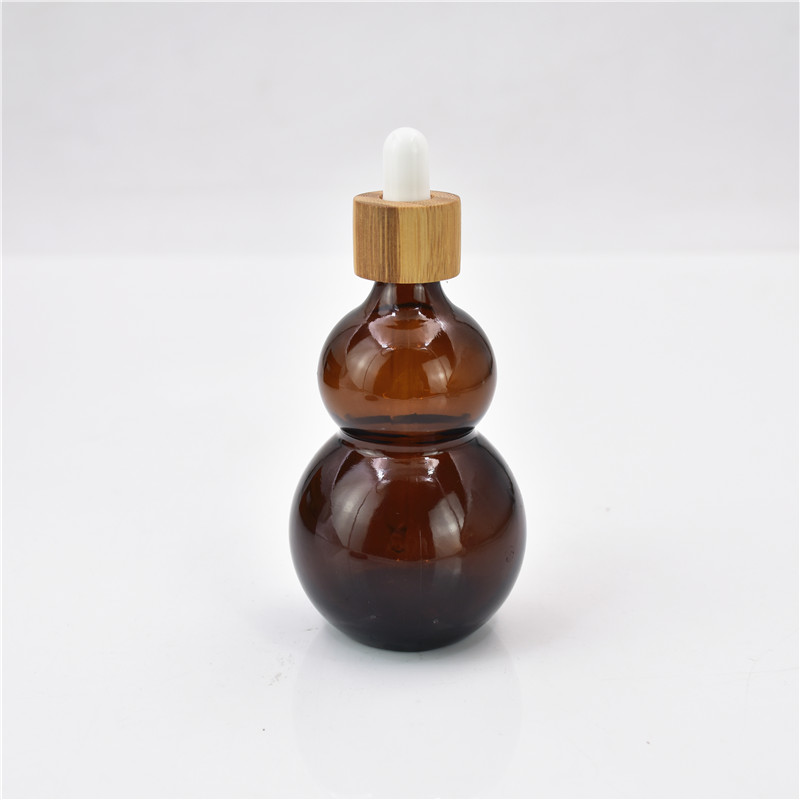 50ml 100ml Unique shape glass bottle essential oil dropper bottle for e liquid beard oil