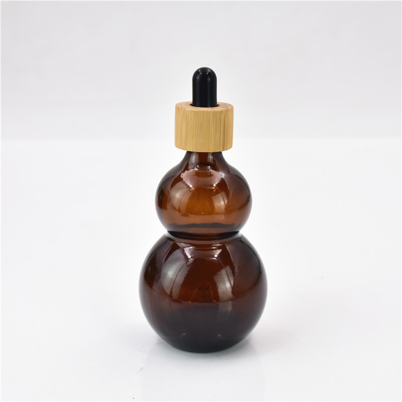 50ml 100ml Unique shape glass bottle essential oil dropper bottle for e liquid beard oil