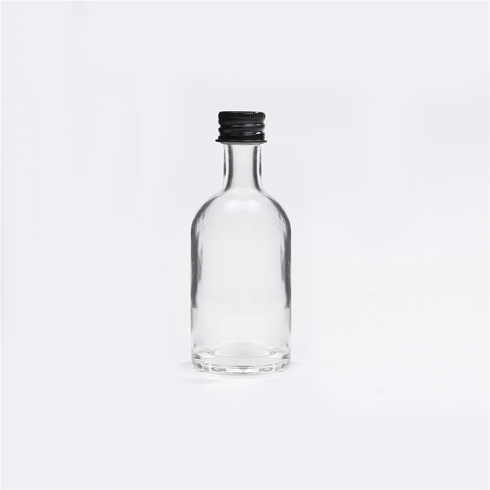 50ml 100ml Whisky Container Mini Small Glass Liquor Bottle With Screw Lid