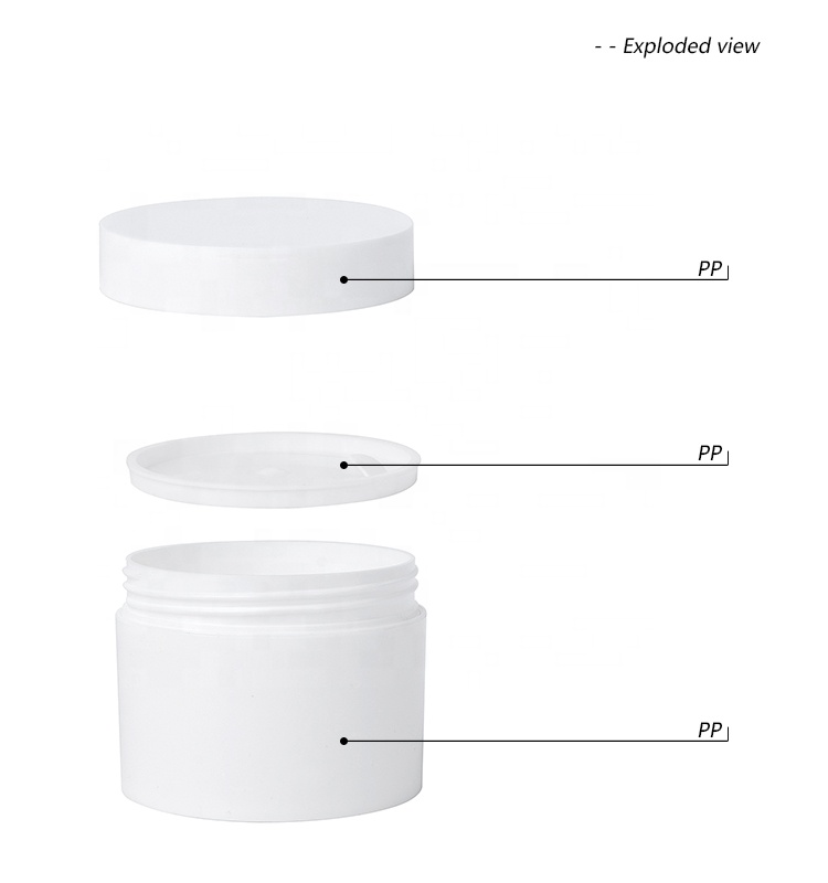 50ml 100ml White Round Empty Plastic Cream Jar Container