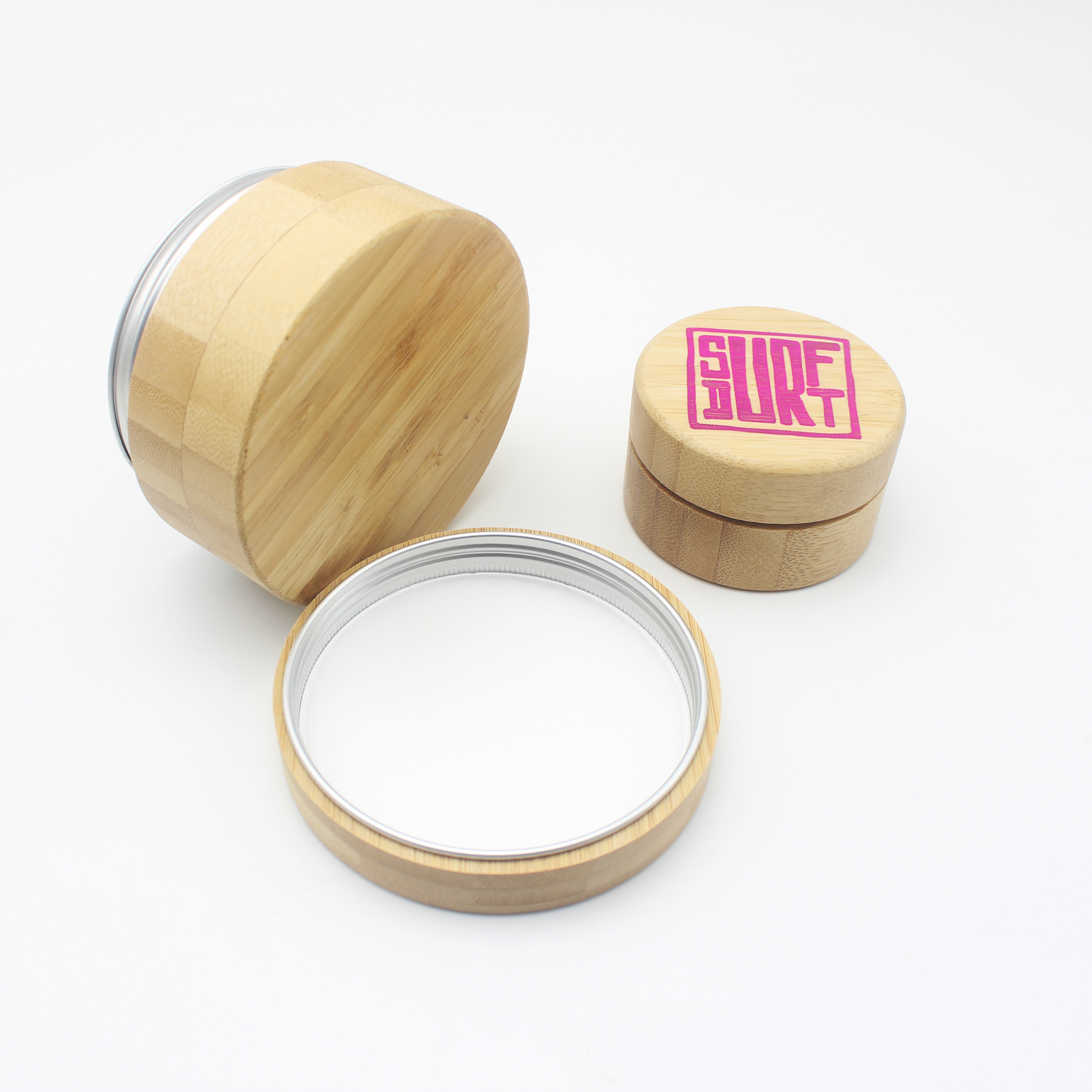 50ml 100ml aluminum bamboo jar container for hand cream soap BP-299K