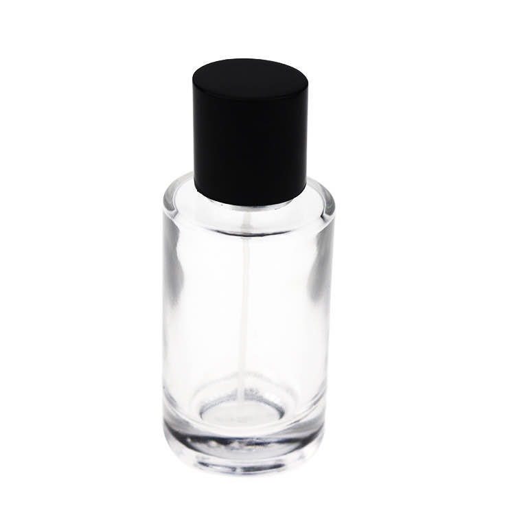 50ml 100ml cylinder round shaped glass perfume spray bottle