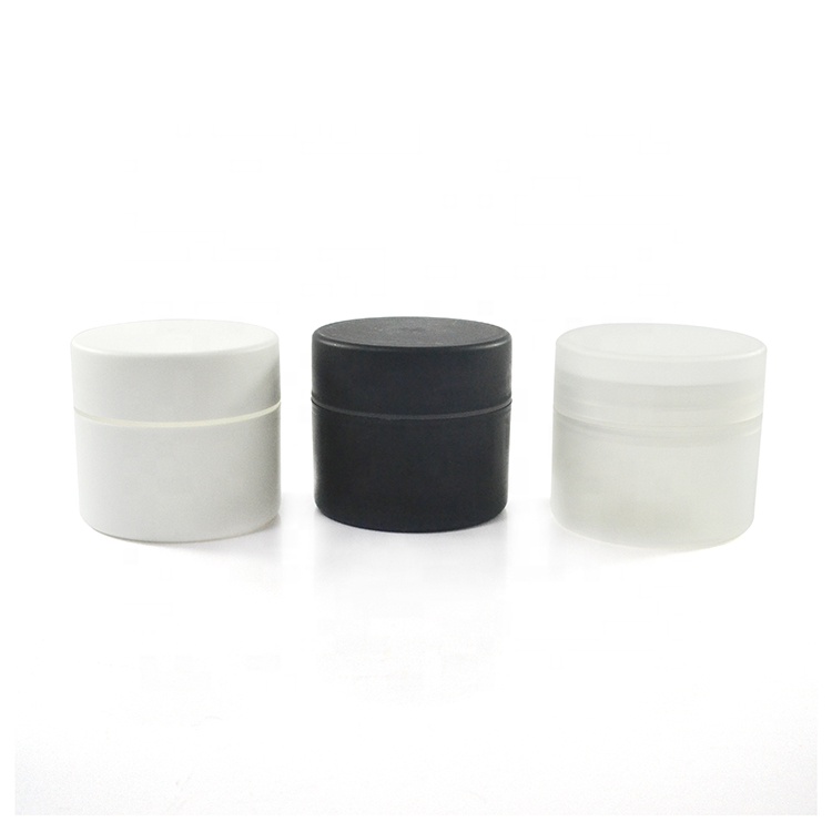 50ml 100ml double wall white clear dark black plastic cosmetic cream jar container