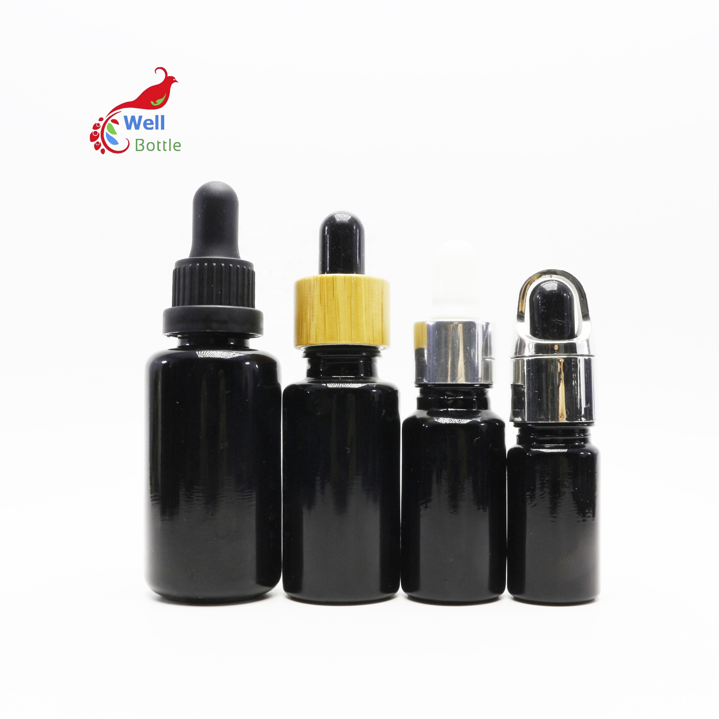 50ml 100ml empty fancy uv dark high quality violet glass dropper bottle for cosmetic oil serum DVB-53B