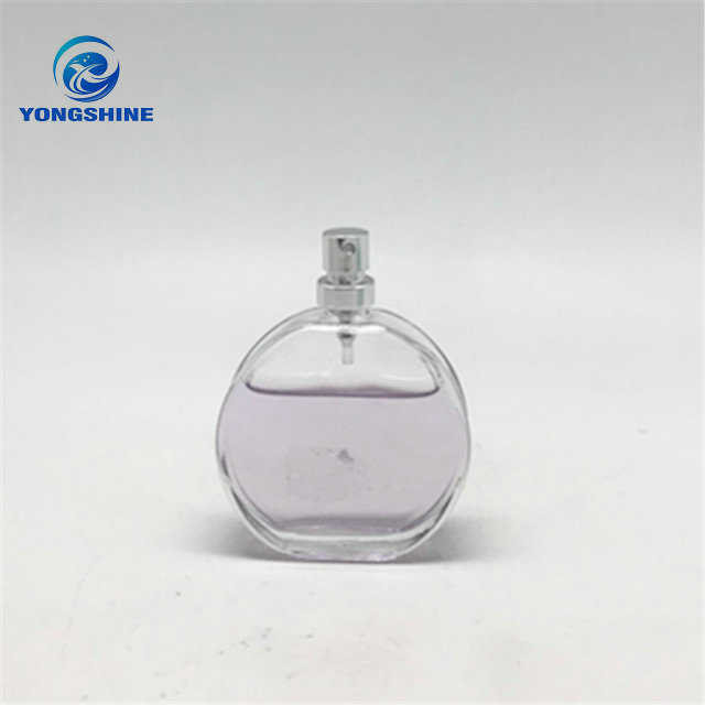 50ml 100ml flat round perfume bottle glass spray bottle