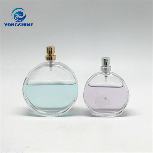 50ml 100ml flat round perfume bottle glass spray bottle