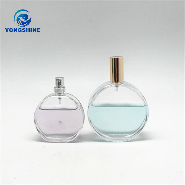 50ml 100ml flat round perfume bottle glass spray bottle