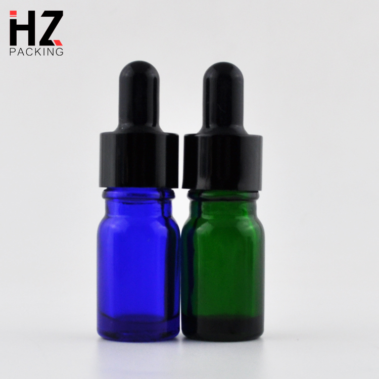 50ml 100ml frost blue empty glass dropper eliquid bottle black with plastic cap