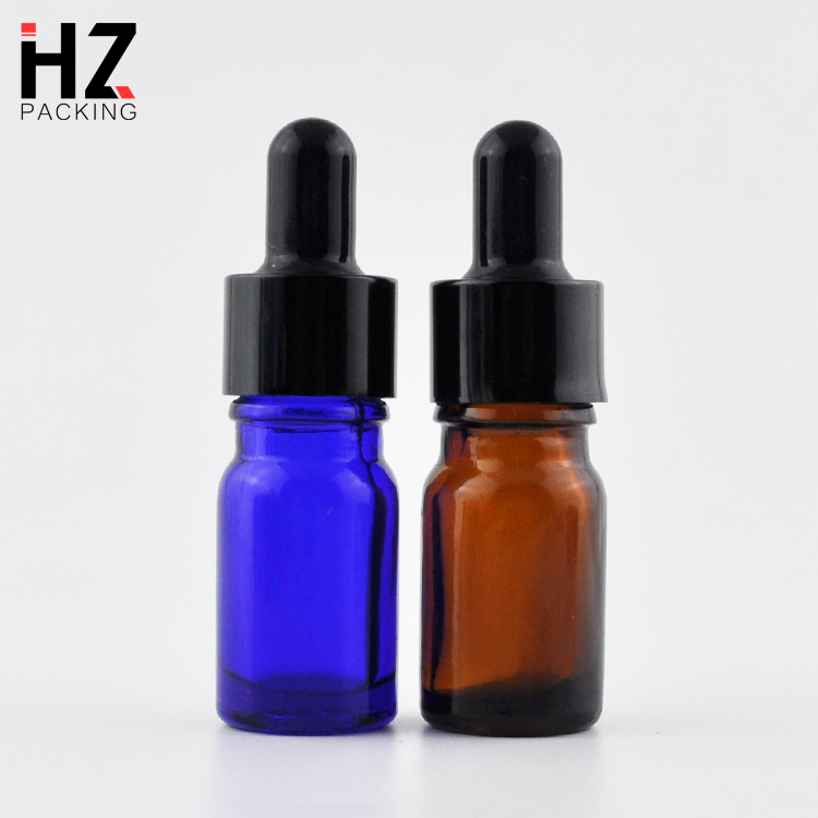 50ml 100ml frost blue empty glass dropper eliquid bottle black with plastic cap