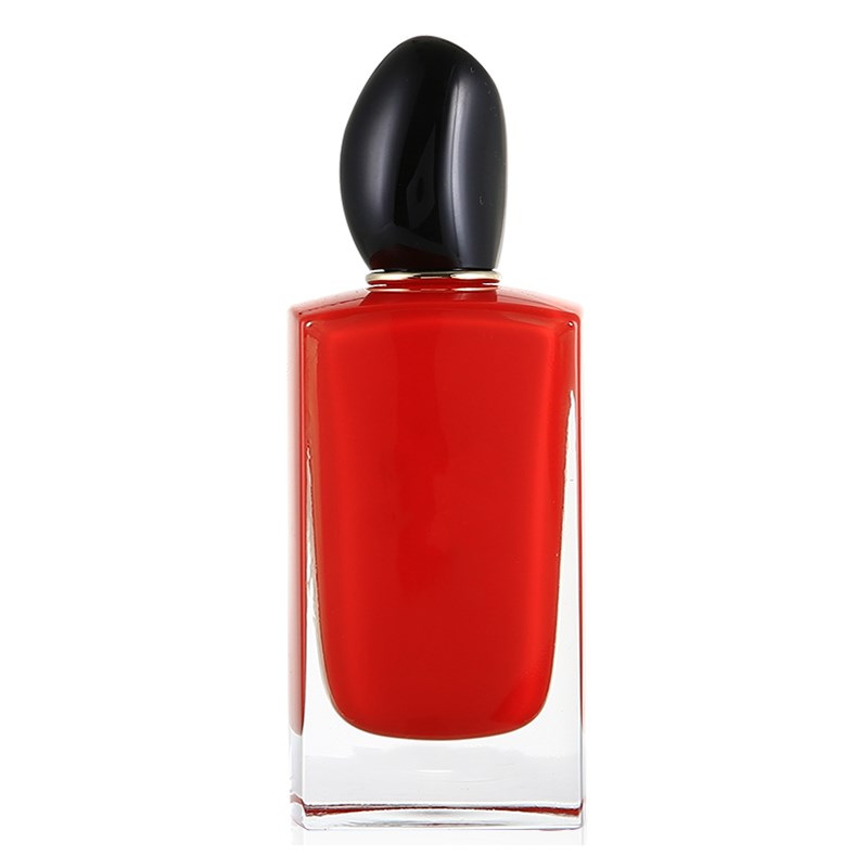 50ml 100ml inside spray red colored square si perfume bottles glass