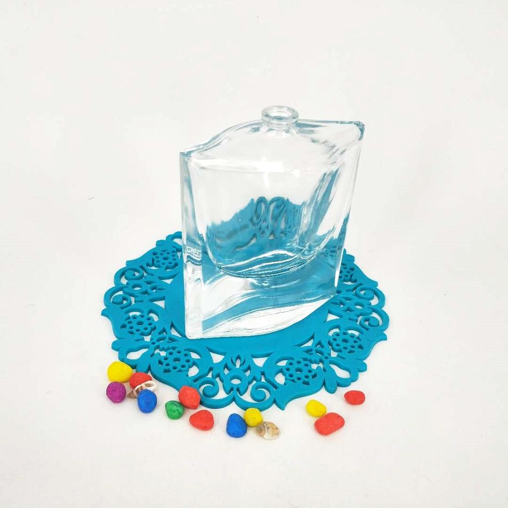 50ml 100ml luxury unique flat square parfum new style perfume glass bottle