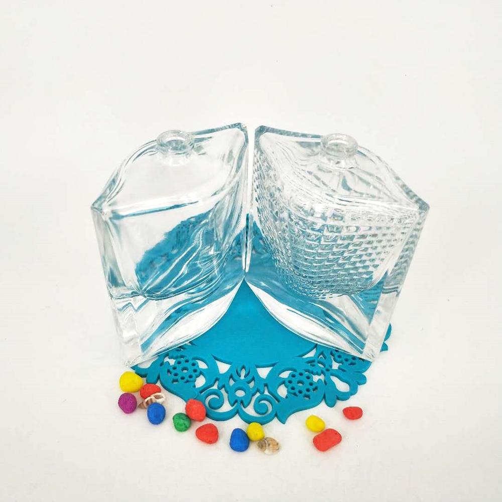 50ml 100ml luxury unique flat square parfum new style perfume glass bottle