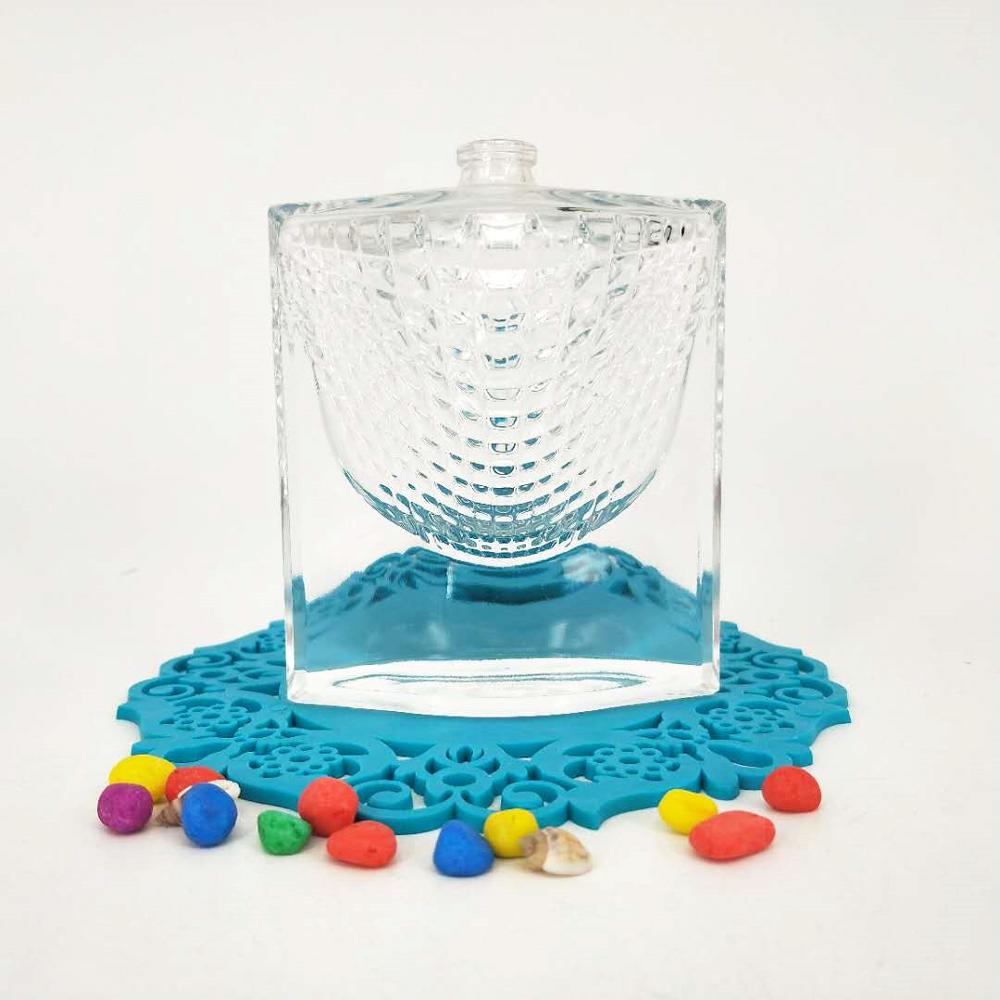 50ml 100ml luxury unique flat square parfum new style perfume glass bottle