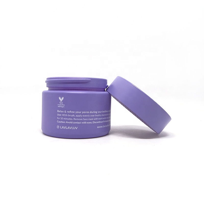 50ml 100ml matte purple opal porcelain white glass cosmetic cream jar 100g for cream cosmetic