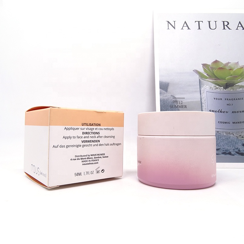 50ml 100ml matte purple opal porcelain white glass cosmetic cream jar 100g for cream cosmetic