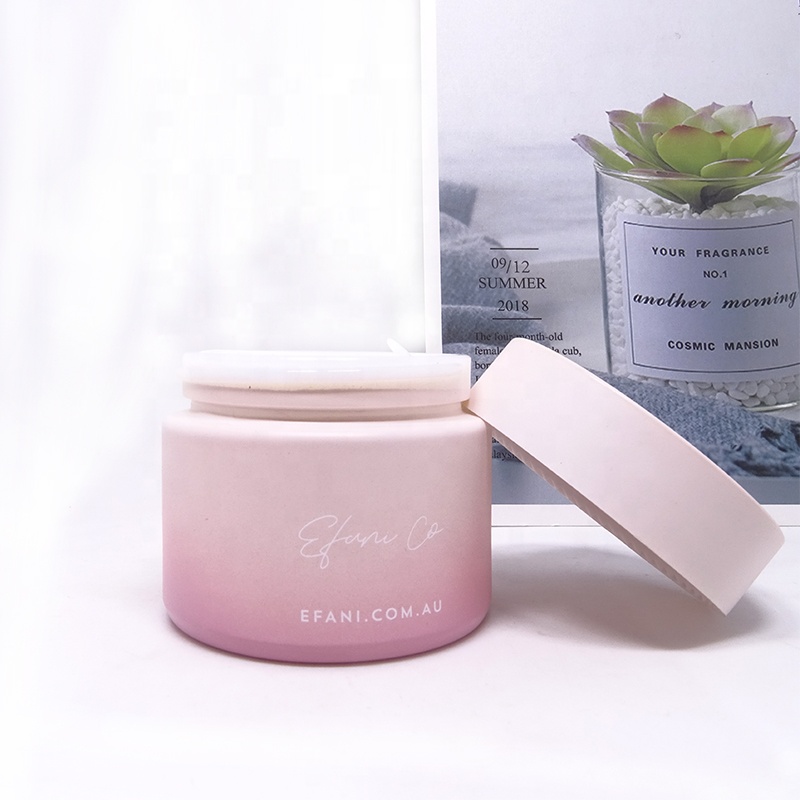 50ml 100ml matte purple opal porcelain white glass cosmetic cream jar 100g for cream cosmetic