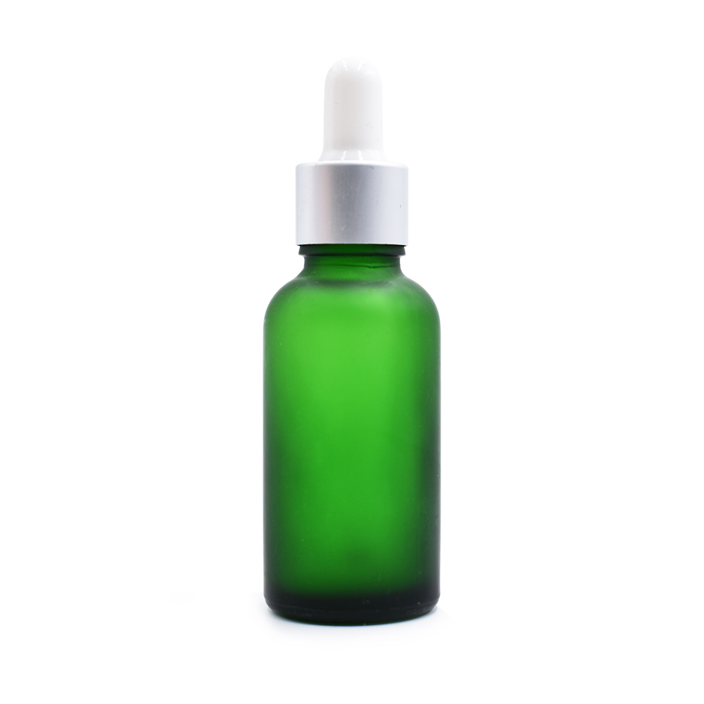 50ml 100ml sky blue red green essential oil cosmetic frosted glass dropper bottle with gold cap