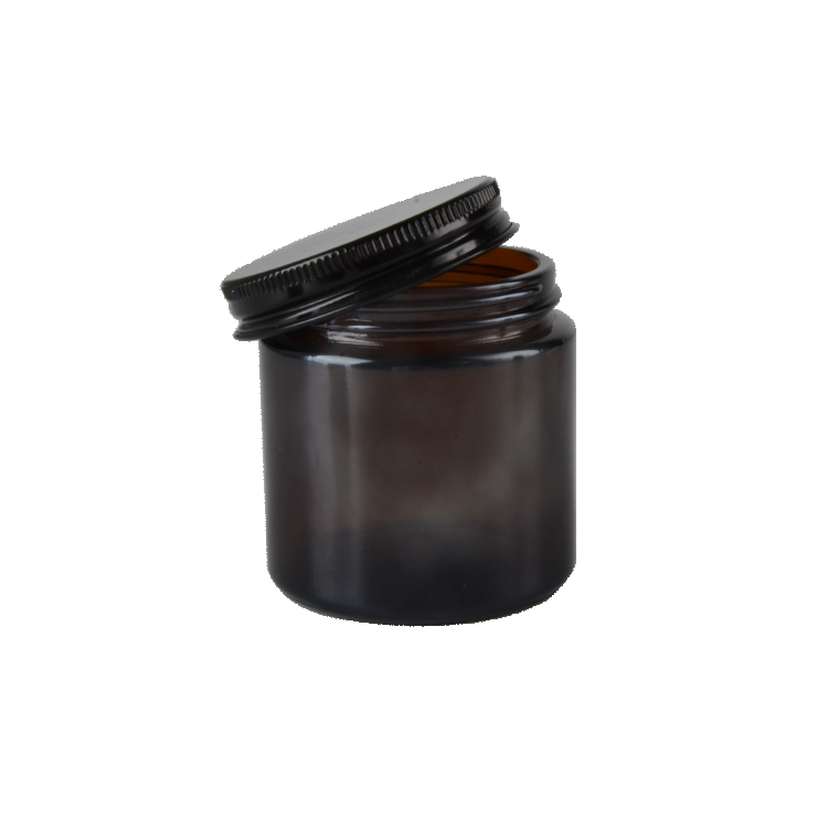 50ml 100ml straight side storage bottles sealed amber glass jar with white cap