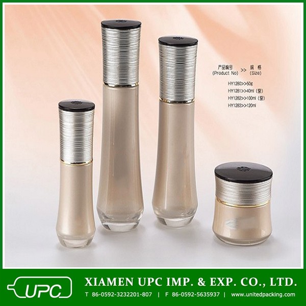 50ml 100ml wholesale Transparent skin care Pump Dispenser Hair Oil Glass Bottle