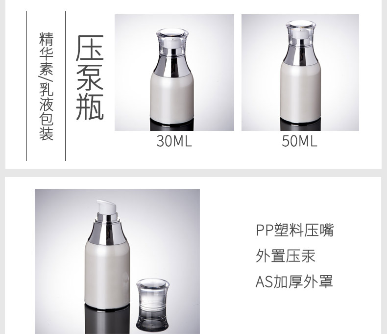 50ml 110ml lotion pump bottle 150ml serum bottle 30g 50g white cosmetic glass bottle for goats milk skin care cream products