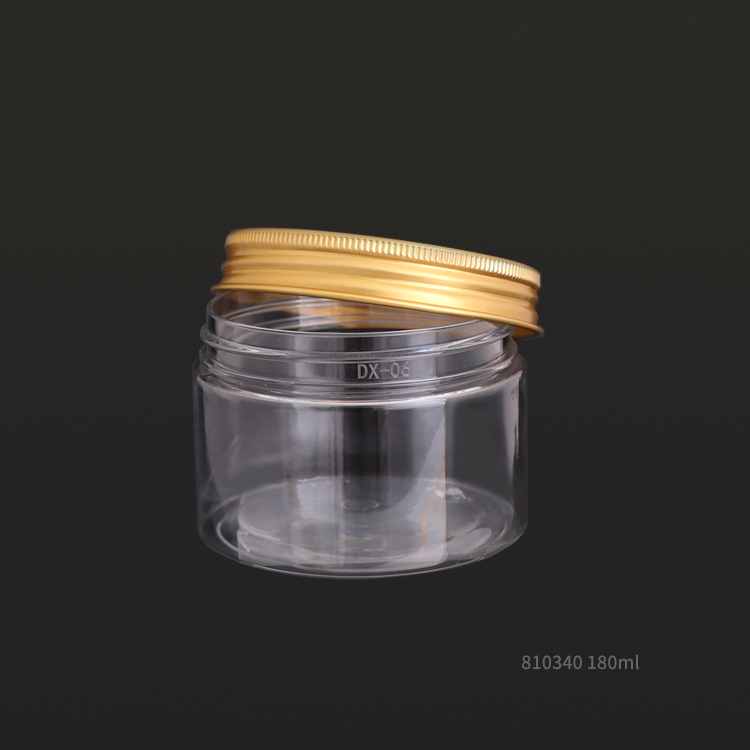 50ml 120ml 180ml 250ml Storage home use mason clear plastic jars with golden lids