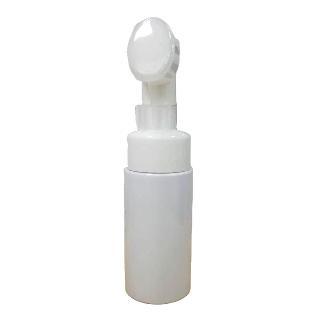 50ml 150ml pet cosmetic bottle facial wash bottles with silicone brush luxury cosmetic jars and bottles