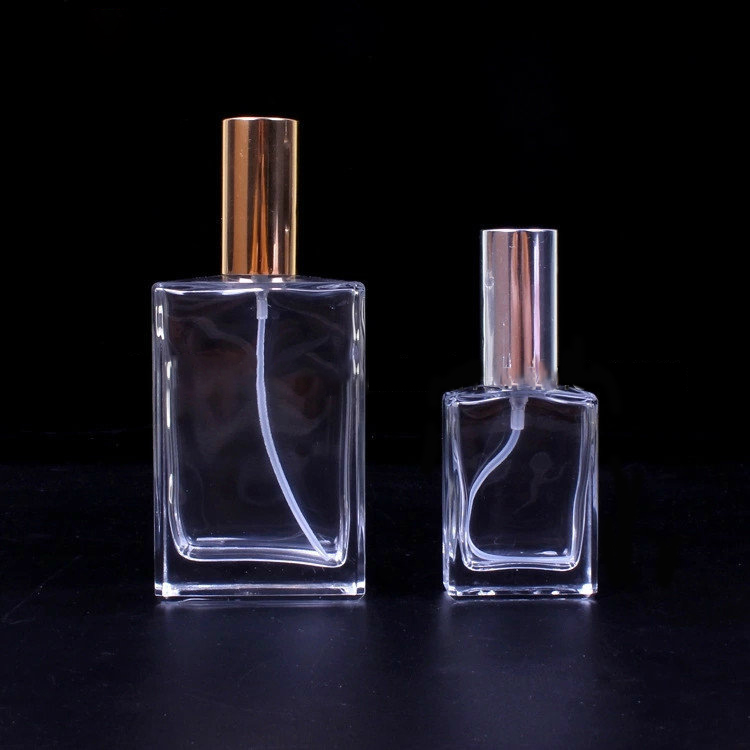 50ml 150ml rectangle empty atomizer glass pump spray perfume bottle
