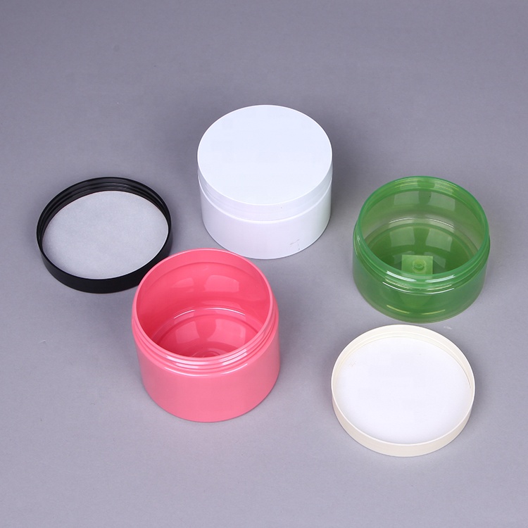 50ml 200ml 250ml 300ml PET Cylinder Cosmetic Cream Plastic Jar