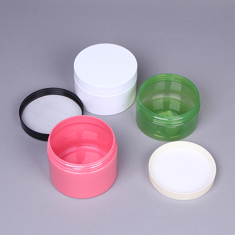 50ml 200ml 250ml 300ml PET Cylinder Cosmetic Cream Plastic Jar