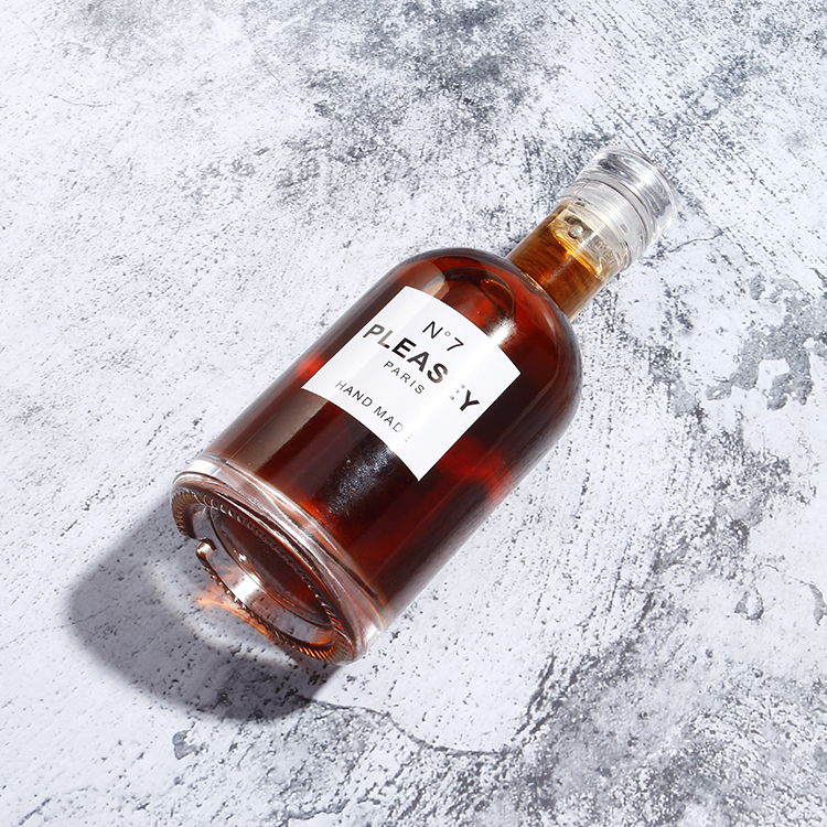 50ml 200ml 500ml 750ml Empty Glass Vodka Gin Rum Alcohol Whiskey Coffee Glass Liquor Bottle With Cork