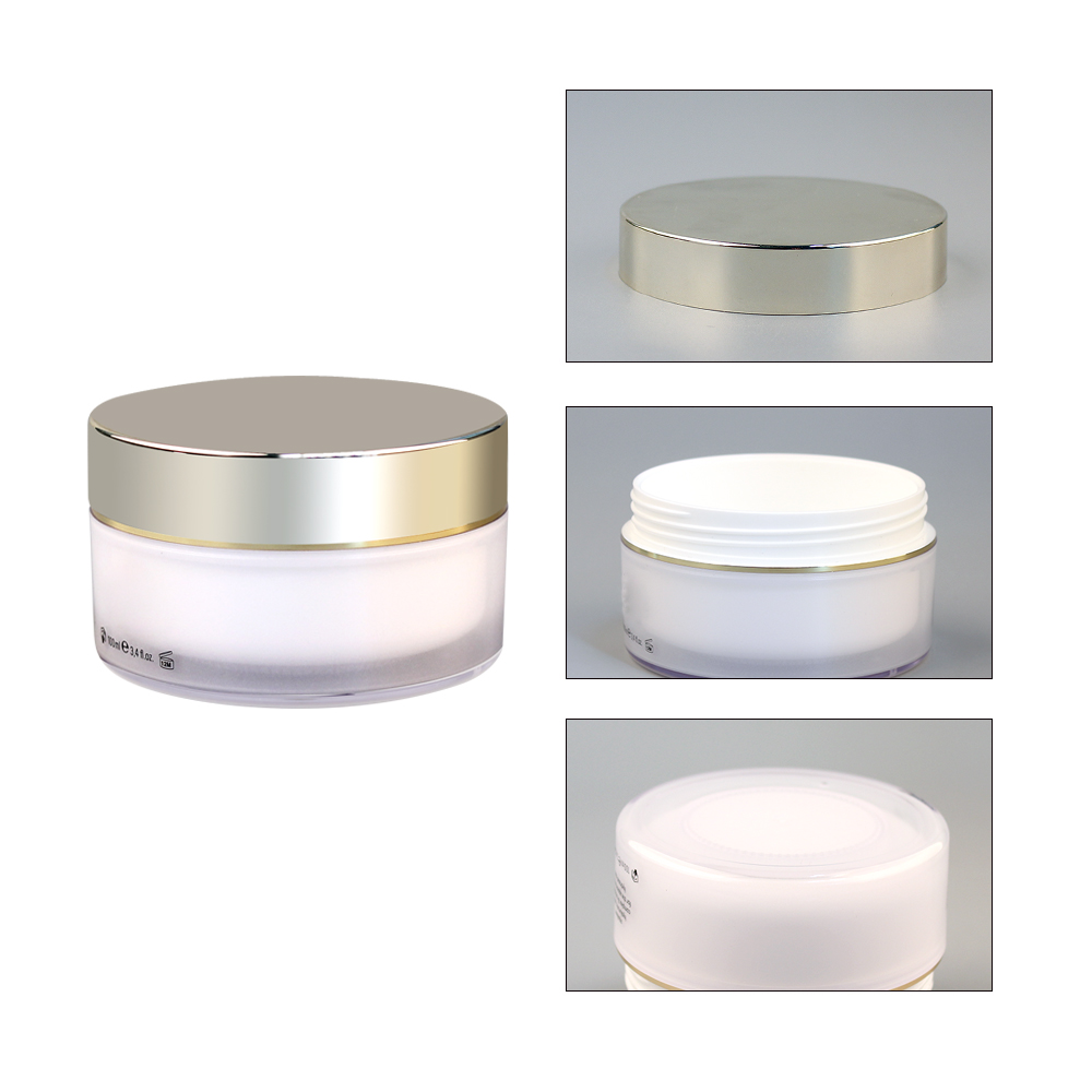 50ml 200ml 500ml plastic round cosmetic cream jar