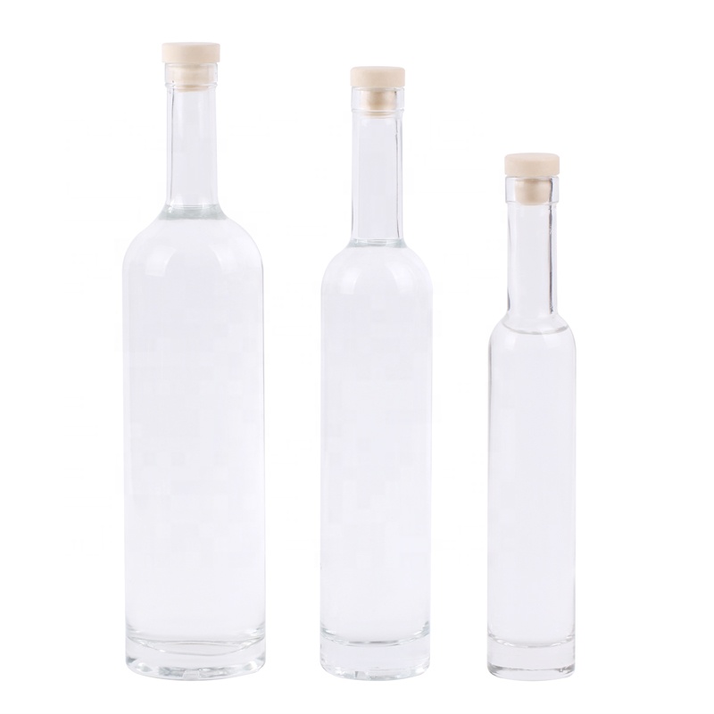 50ml 250ml 375ml 500ml 750ml Glass Vodka Rum Alcohol Whiskey Glass Wine Bottle