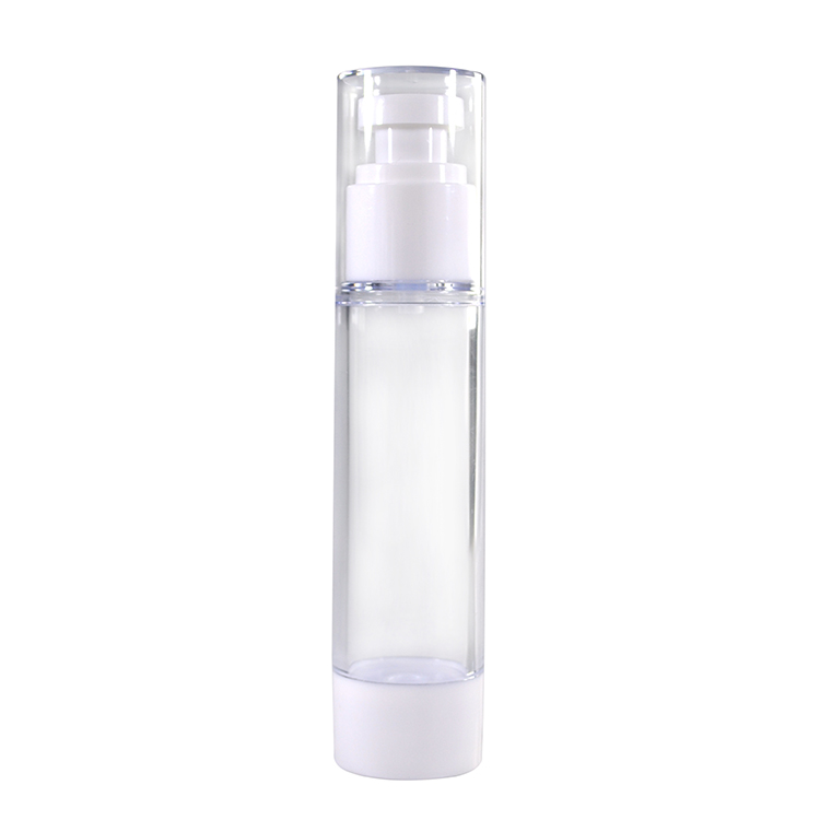 50ml 30ml 15ml Acrylic Cosmetic Airless Pump Bottle with cover
