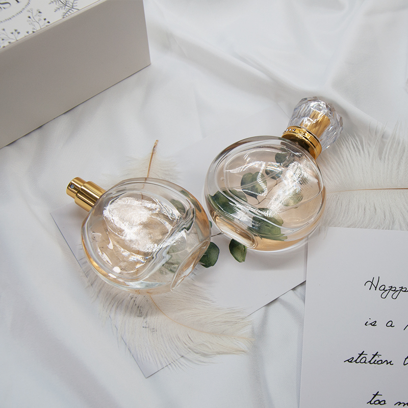 50ml 30ml Round Clear Empty Refillable Spray Glass Perfume Bottle