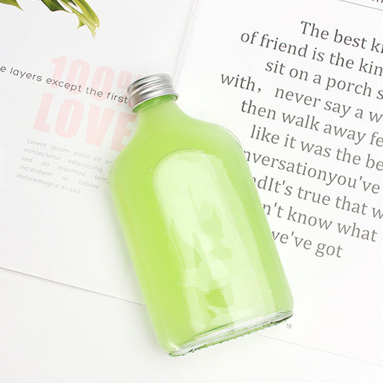50ml- 350ml Ice Tea Flat Glass Hip Flask Cold Brew Coffee Bottles
