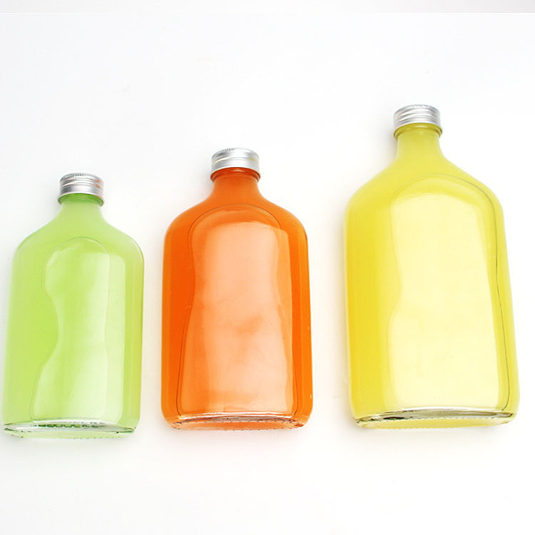 50ml- 350ml Ice Tea Flat Glass Hip Flask Cold Brew Coffee Bottles