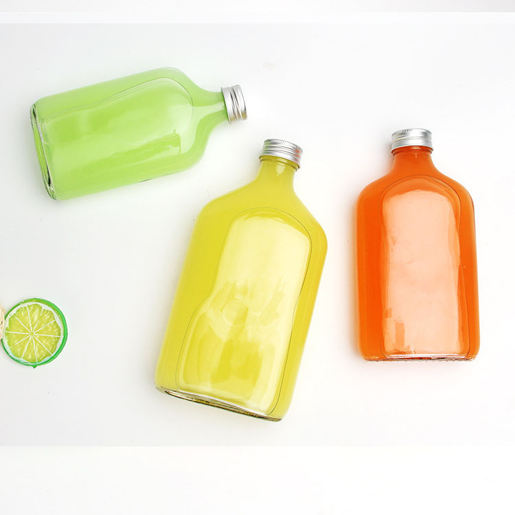 50ml- 350ml Ice Tea Flat Glass Hip Flask Cold Brew Coffee Bottles