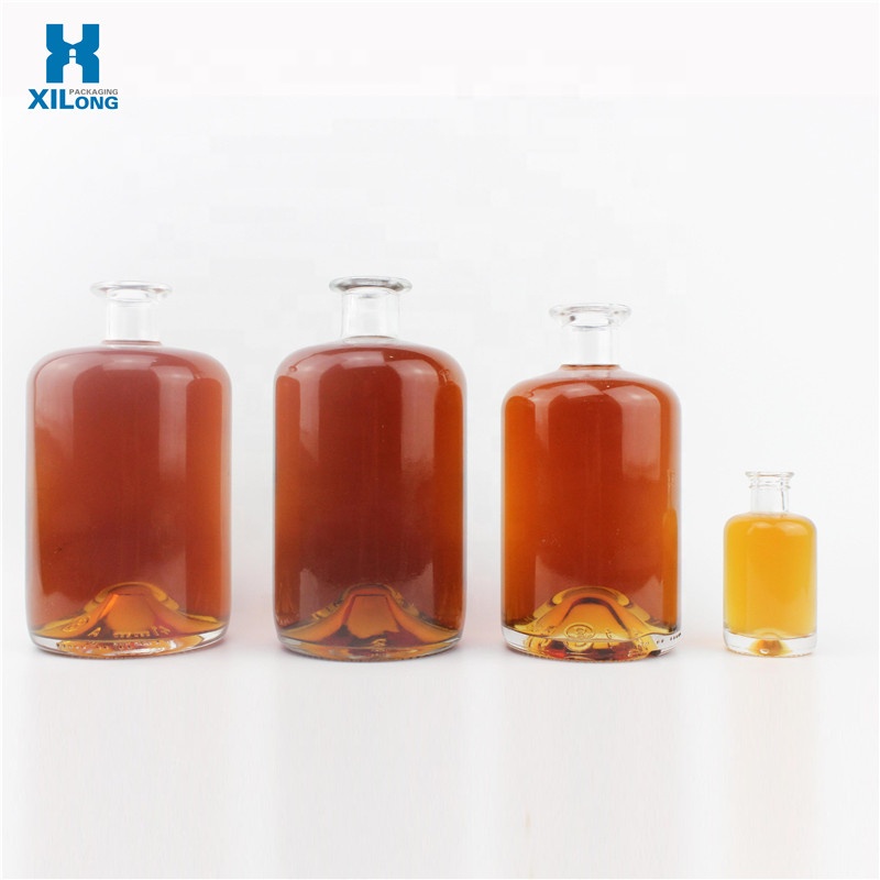 50ml 500ml 700ml 750ml Super Flint Standard Gin Glass Bottle With Cork