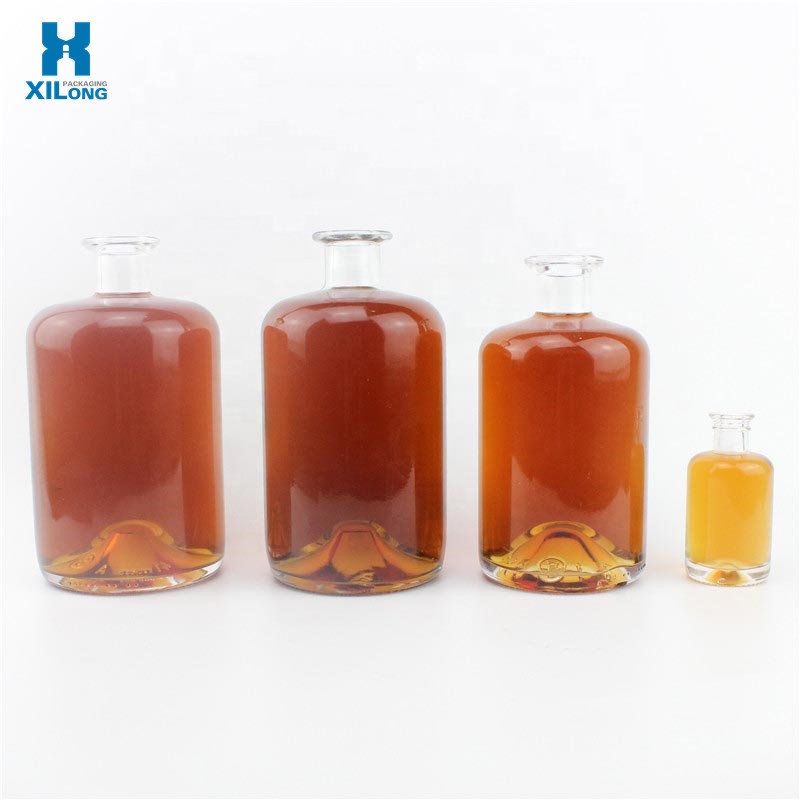 50ml 500ml 700ml 750ml Super Flint Standard Gin Glass Bottle With Cork