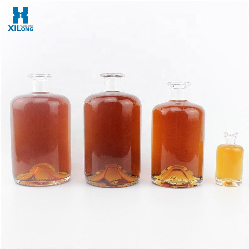 50ml 500ml 700ml 750ml Super Flint Standard Gin Glass Bottle With Cork