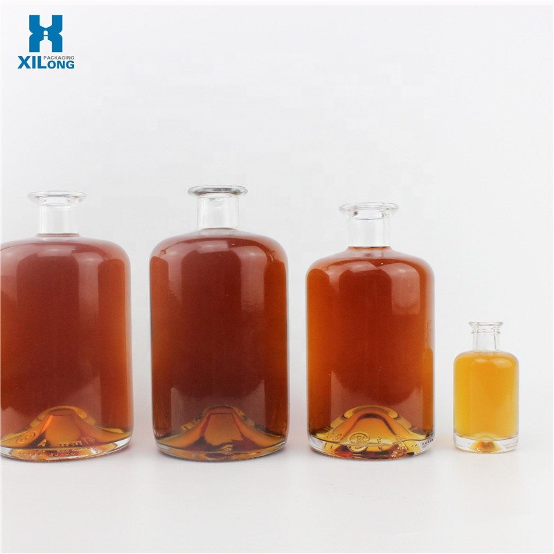 50ml 500ml 700ml 750ml Super Flint Standard Gin Glass Bottle With Cork